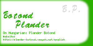 botond plander business card